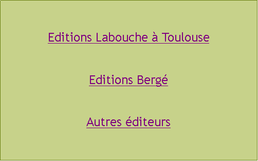 Zone de Texte: Editions Labouche à ToulouseEditions BergéAutres éditeurs